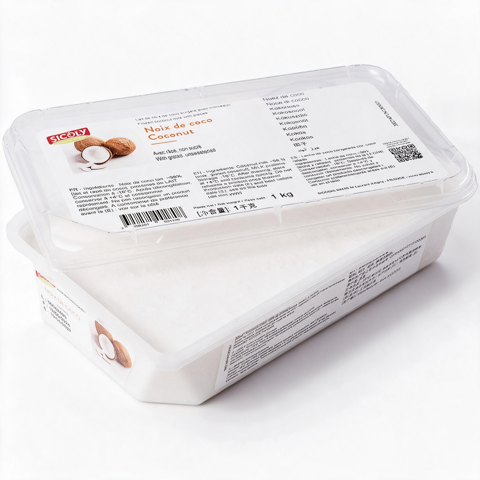 Coconut Purée with Grated Coconut Unsweetened 1kg France