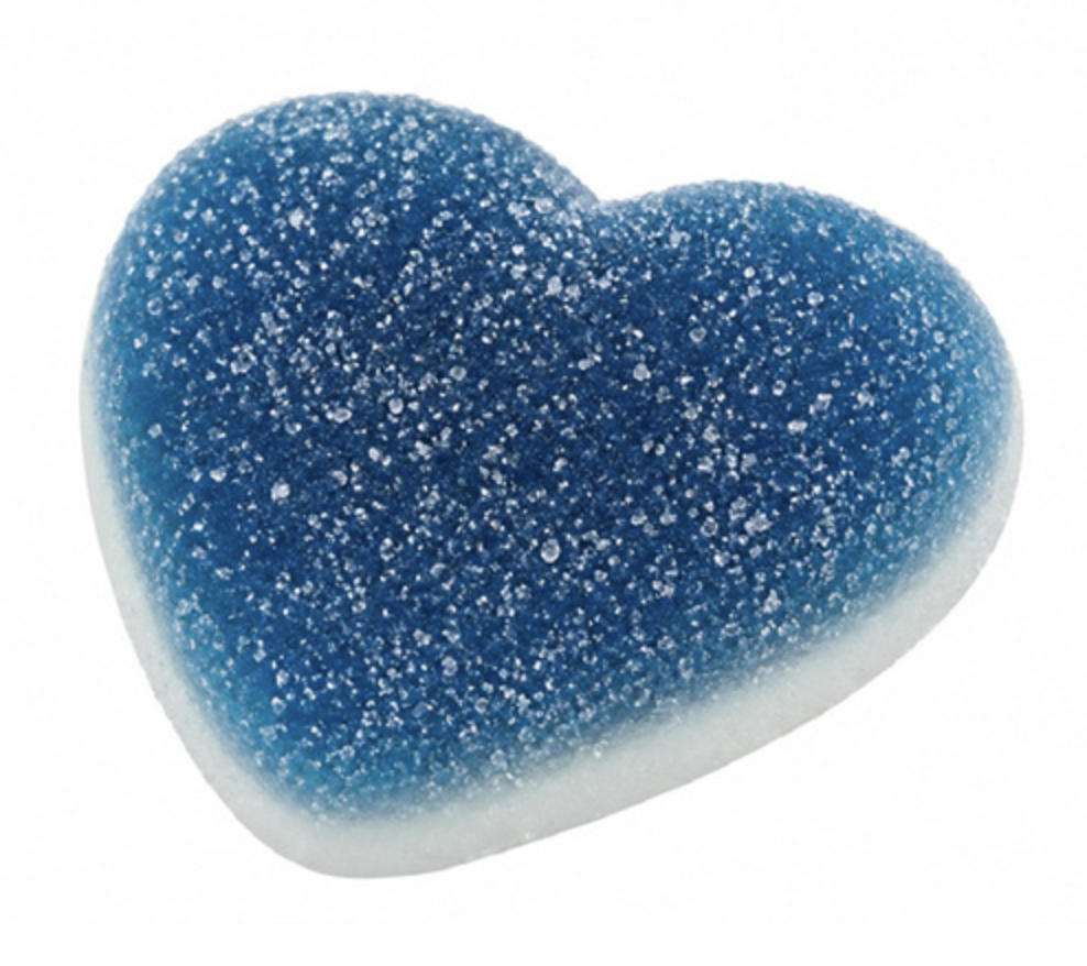 Godis Sour Giant Blue Raspberry Heart 1kg