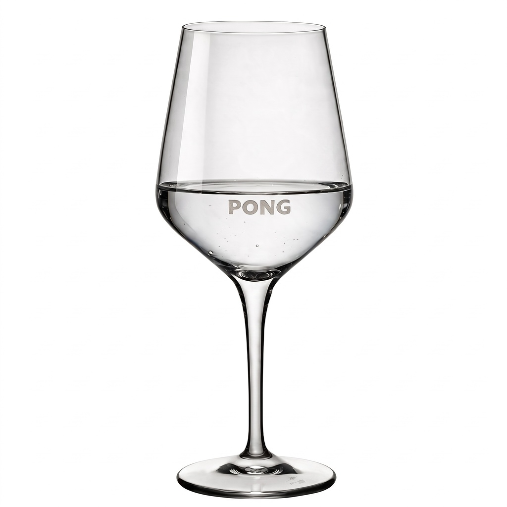 Vinglas med PONG-logotyp 38cl