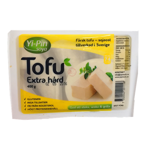 Tofu Extra Hård 400g Yi-Pin Soya Sverige