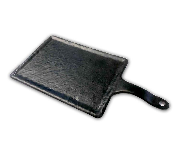 Black melamine plate with handle 25cmx18cm KMS23 Kordco