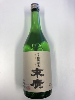 Sake Suehiro Densho Yamahai /Sake Junmai Shu 720ml 15%