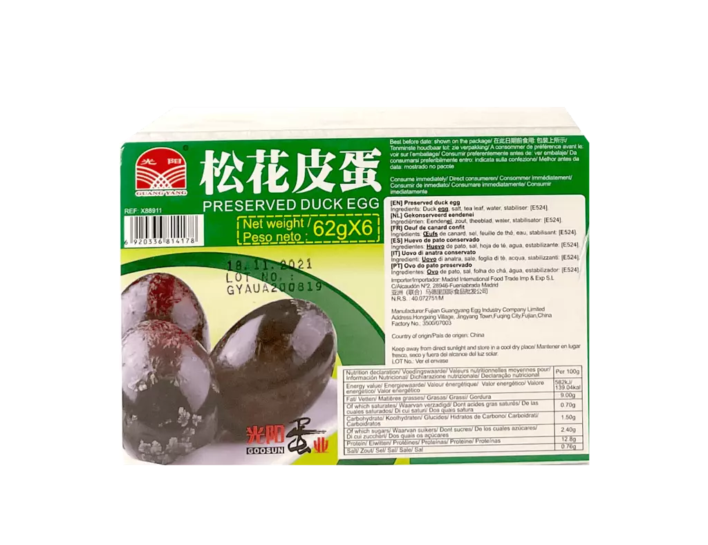 Fermenterade Ankägg 62gx6st/Ask Guang Yang Kina