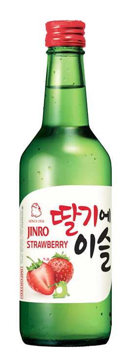 Soju Strawberry 13% Alc. 360 ML JINRO Korea, Endast För Restaurangens Försäljning