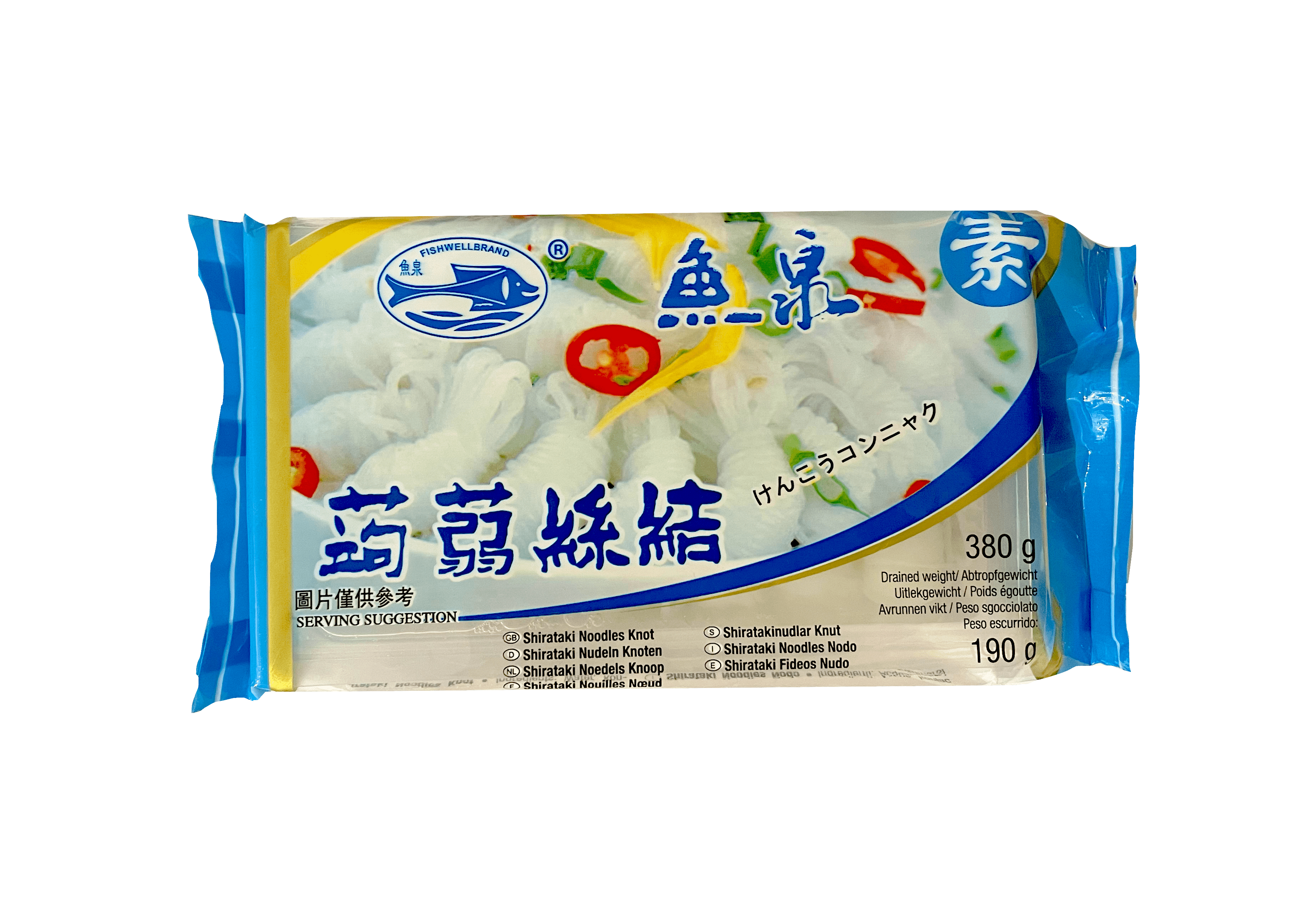 Shirataki Konjac Nudlar/Knot 380g Fishwell