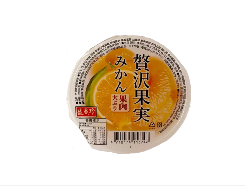 Fruktgelé Mandarin apelsinmak 240gx6st/Förp Sheng XIan Zhen Taiwan
