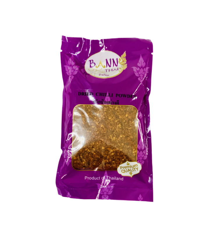 Torkad Chili Krossad Pulver 200g Bann Thai Thailand