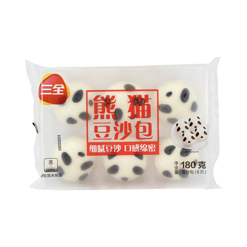 Ångande Bröd Rödbönor Paste i Panda Form 180g San Quan Kina