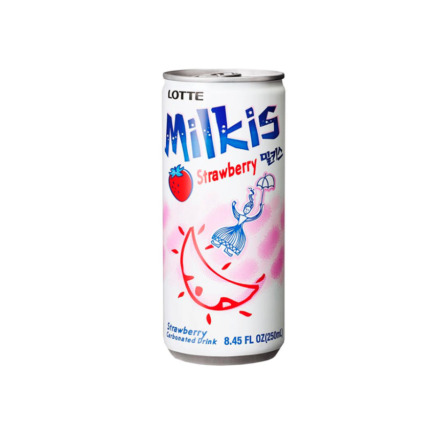 Dryck Soda Jordgubbar Smak 250ml Milkis Lotte Korea