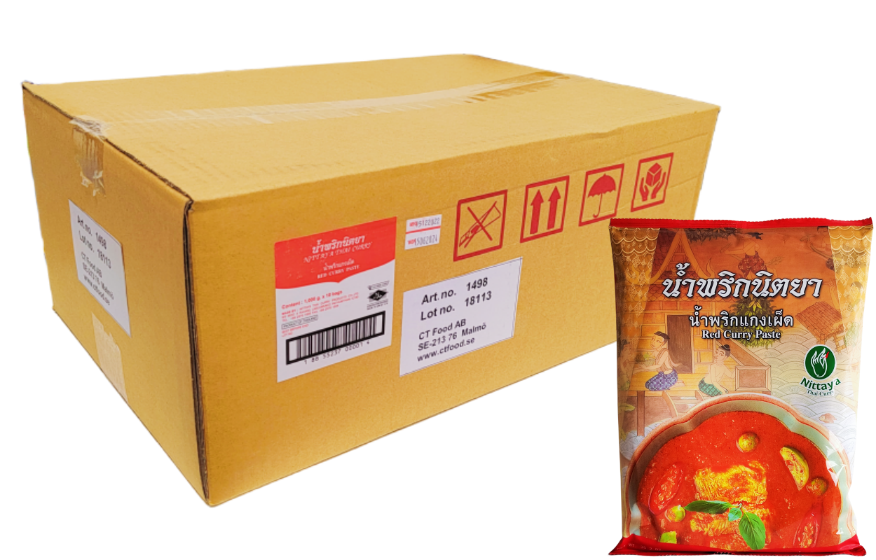 Röd Currypasta 10*1kg/krt Nittaya Thailand