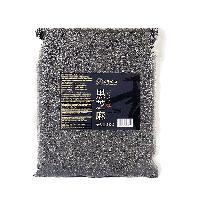 Black Sesame Seeds Roasted 1000g Sanfeng China