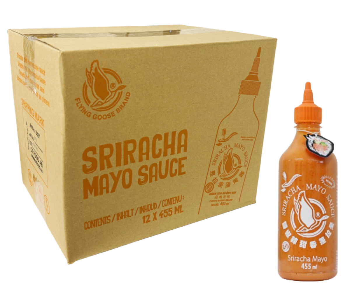 Sriracha Mayo Sauce 455mlx12st/Box Flying Goose Thailand
