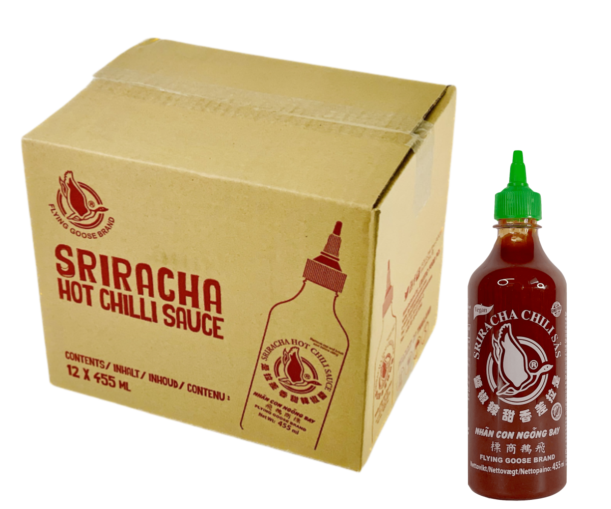 Sriracha Stark Chilisås 12*455g Flying Goose