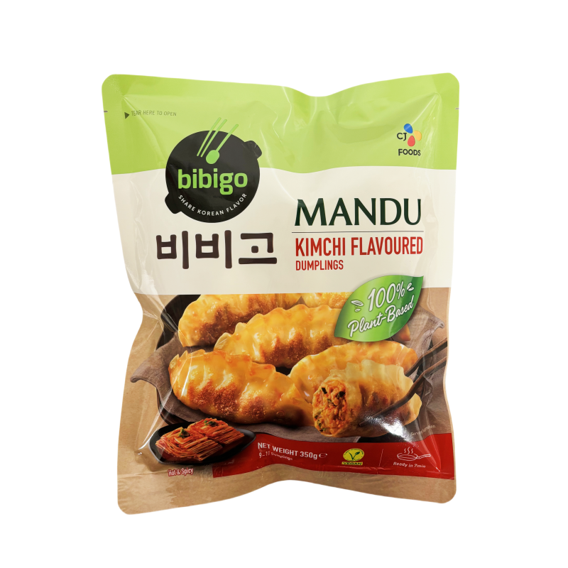 Mandu Veganska Dumplings Med Kimchi Smak  350g Bibigo Tyskland