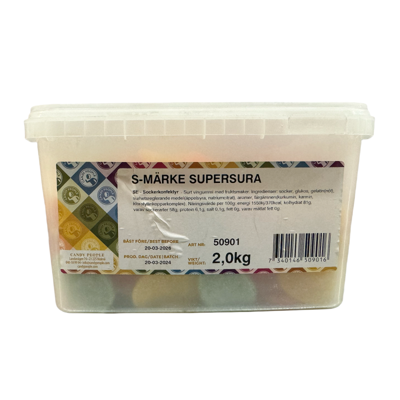 Godis S-Märke Supersur 2kg