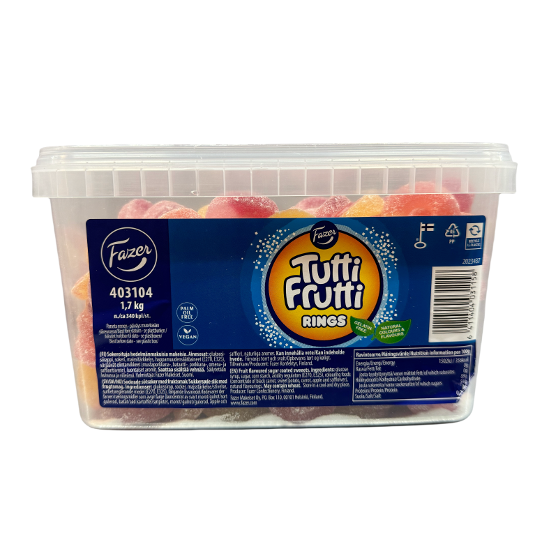 Godis Tutti Frutti Rings Lösvikt 1,7kg