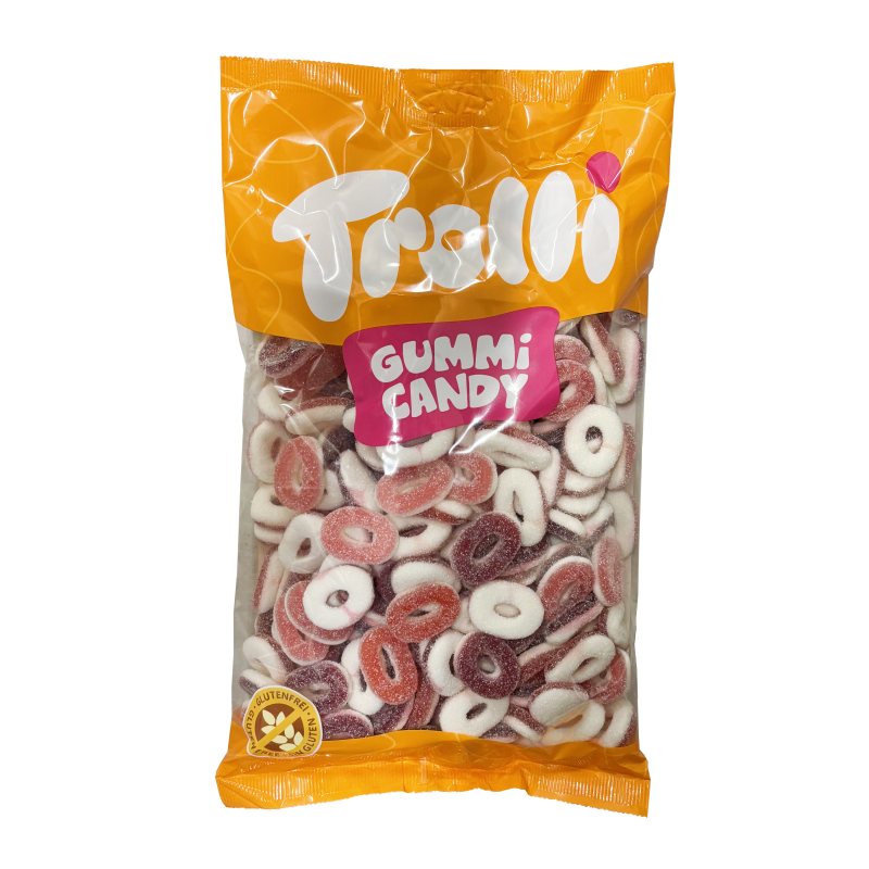 Godis Ringar Med Jordgubbar Smak 1kg Trolli