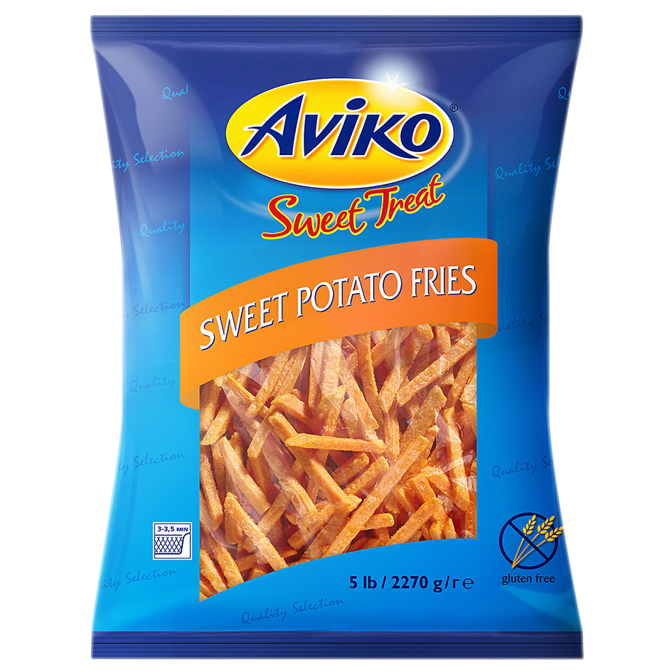 Sweet Potato French Fries 9,5mm 5x2,27kg Aviko