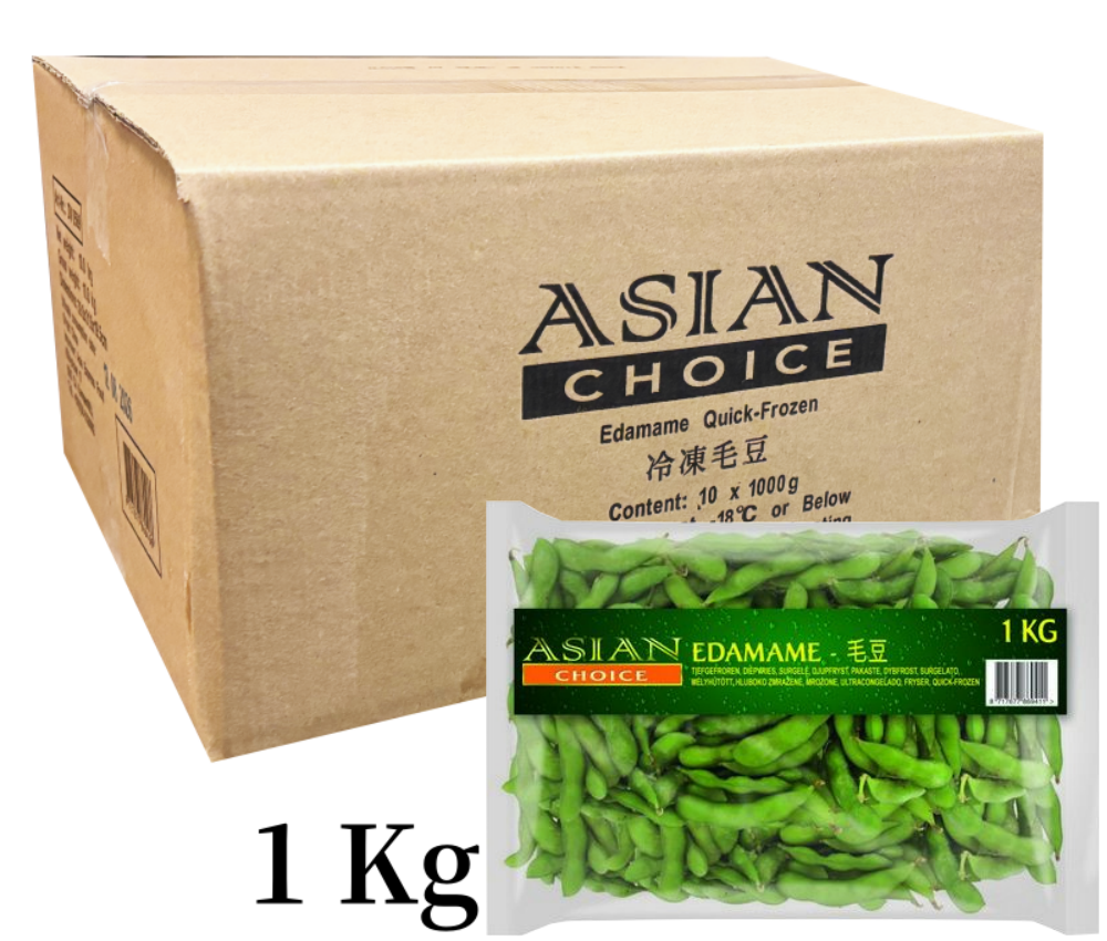 Edamame Sojabönor Med Skal Fryst 10x1Kg Asian Choice