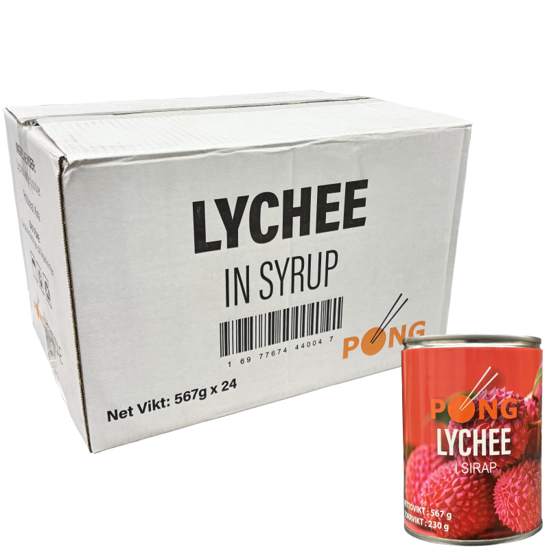 Lychee in Syrup 24x567g PONG Kina