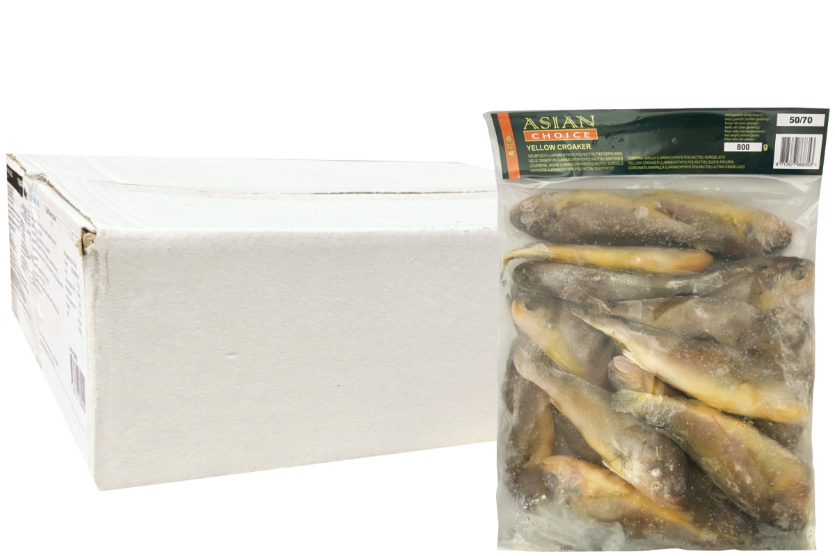 Fisk Yellow Croaker Fryst W/R 700/1000 8Kg/Krt Asian Choice