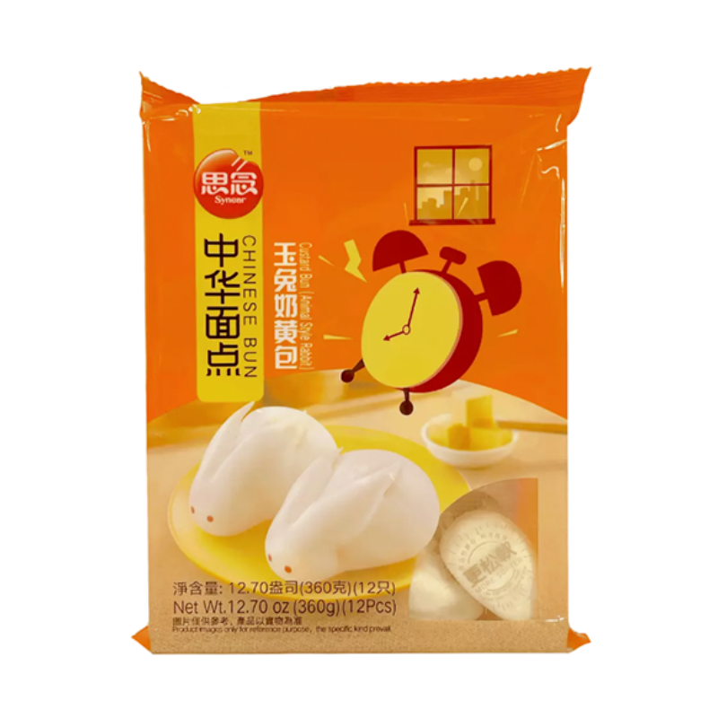 Ångade Bröd Med Custard Fyllning i Kanin Form Fryst 360g Synear Kina