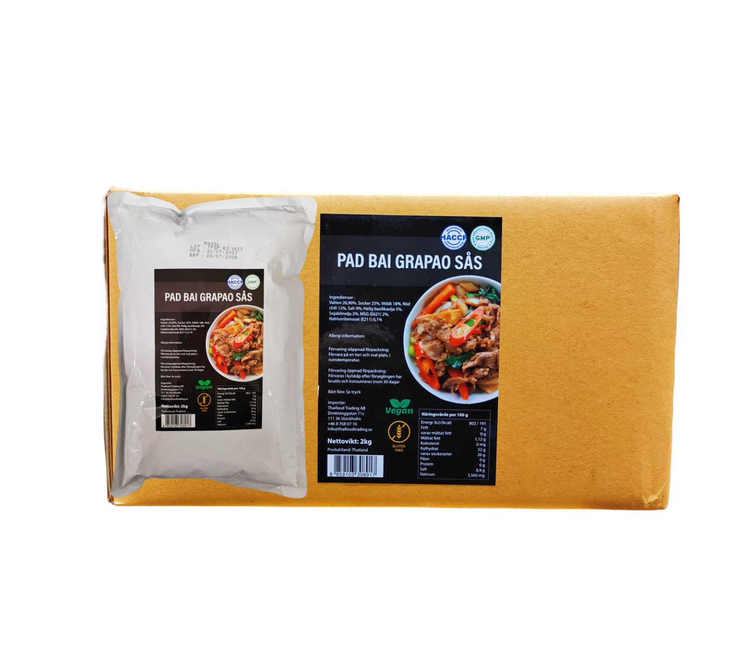 Pad Bai Grapao Sås 6x2kg Thailand