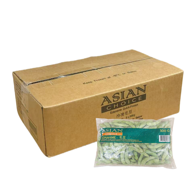 Edamame Sojabönor Med Skal Fryst 6x500g Asian Choice