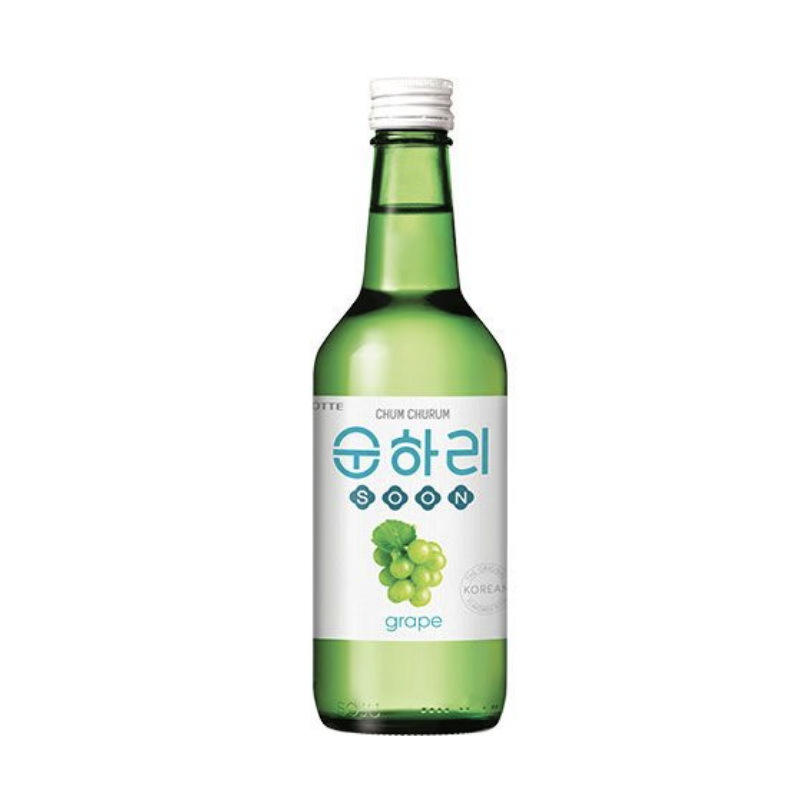 Soju Green Grape 12% Alc. 350ML Chum Shurum Korea, Endast För Restaurangens Försäljning