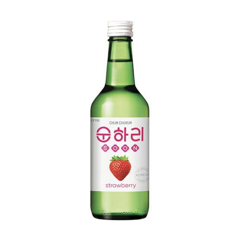 Soju Strawberry 12% Alc. 350 ML Chum Churum Korea, Endast För Restaurangens Försäljning