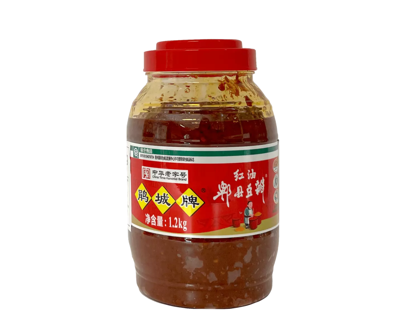 Sojabönsås Chili i Olja Hongyou Douban 1x1,2kg Pi Xian Juan Chen Kina