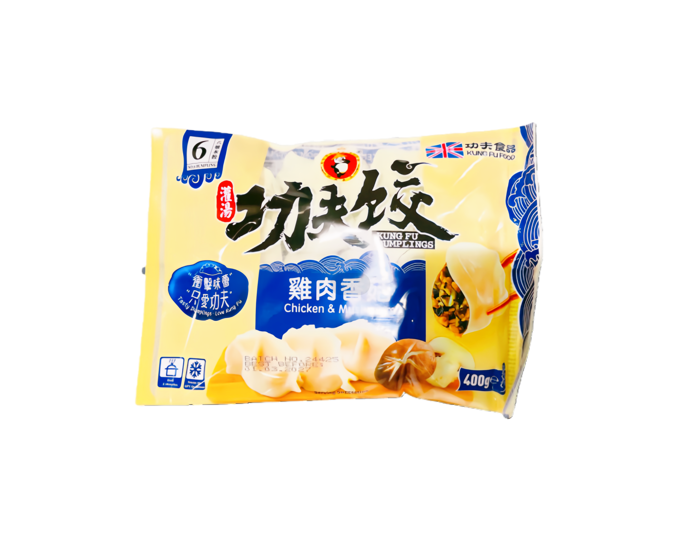 Gyoza Kyckling/Svamp 400g Kung Fu UK