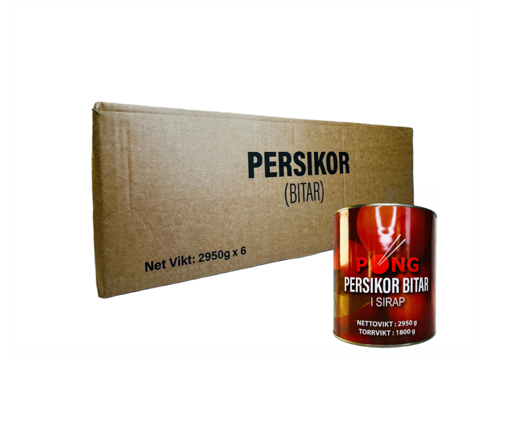 Persikohalvor CUT i Lätt Sockerlag 6x2950g PONG Kina