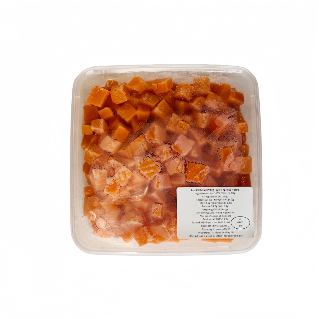 Lax Köttbitar (Poke) Fryst 1KG Norge