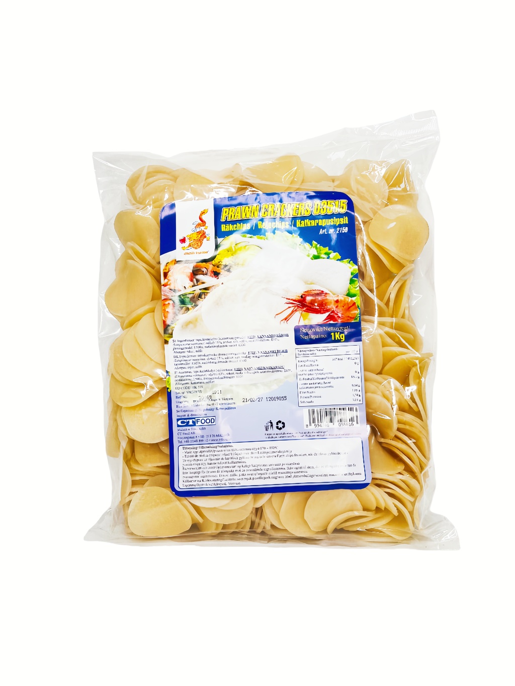 Räkchips 1kg/Påse - Sa Ciang Vietnam