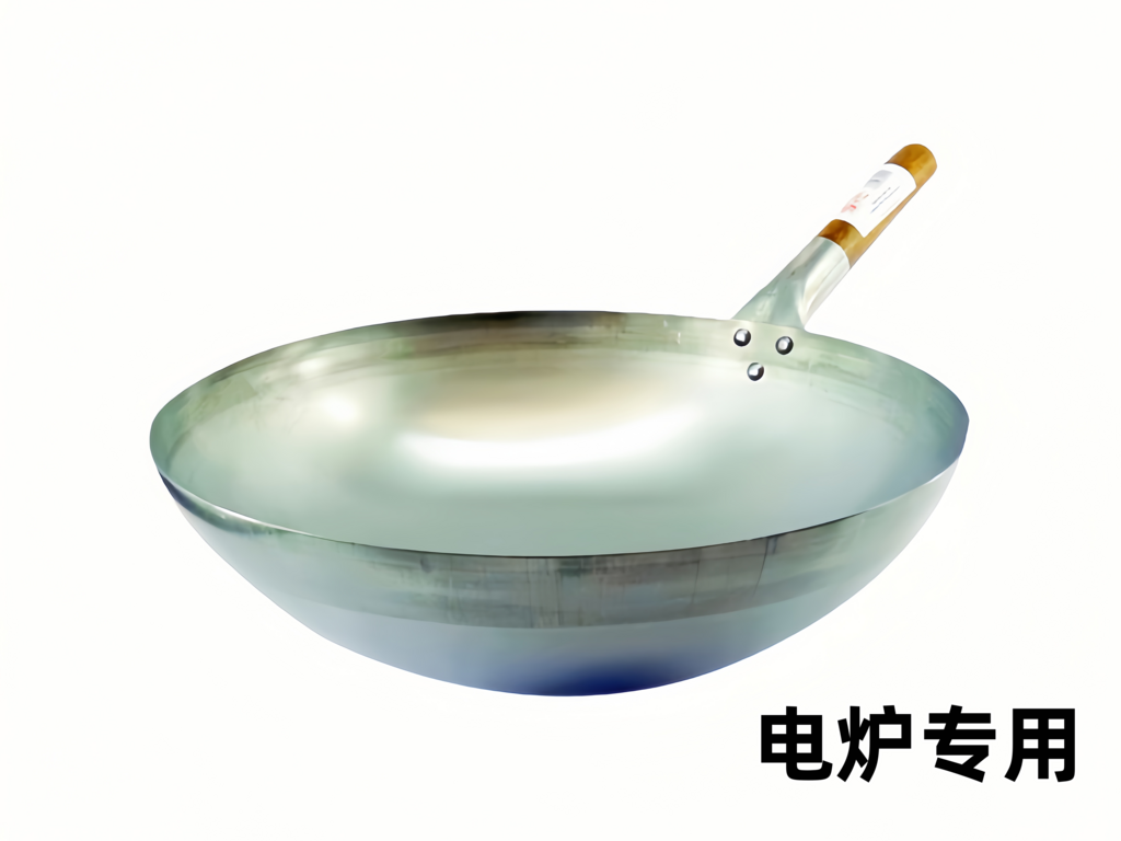 Wokpanna med rund botten 15” och trähandtag – London Wok