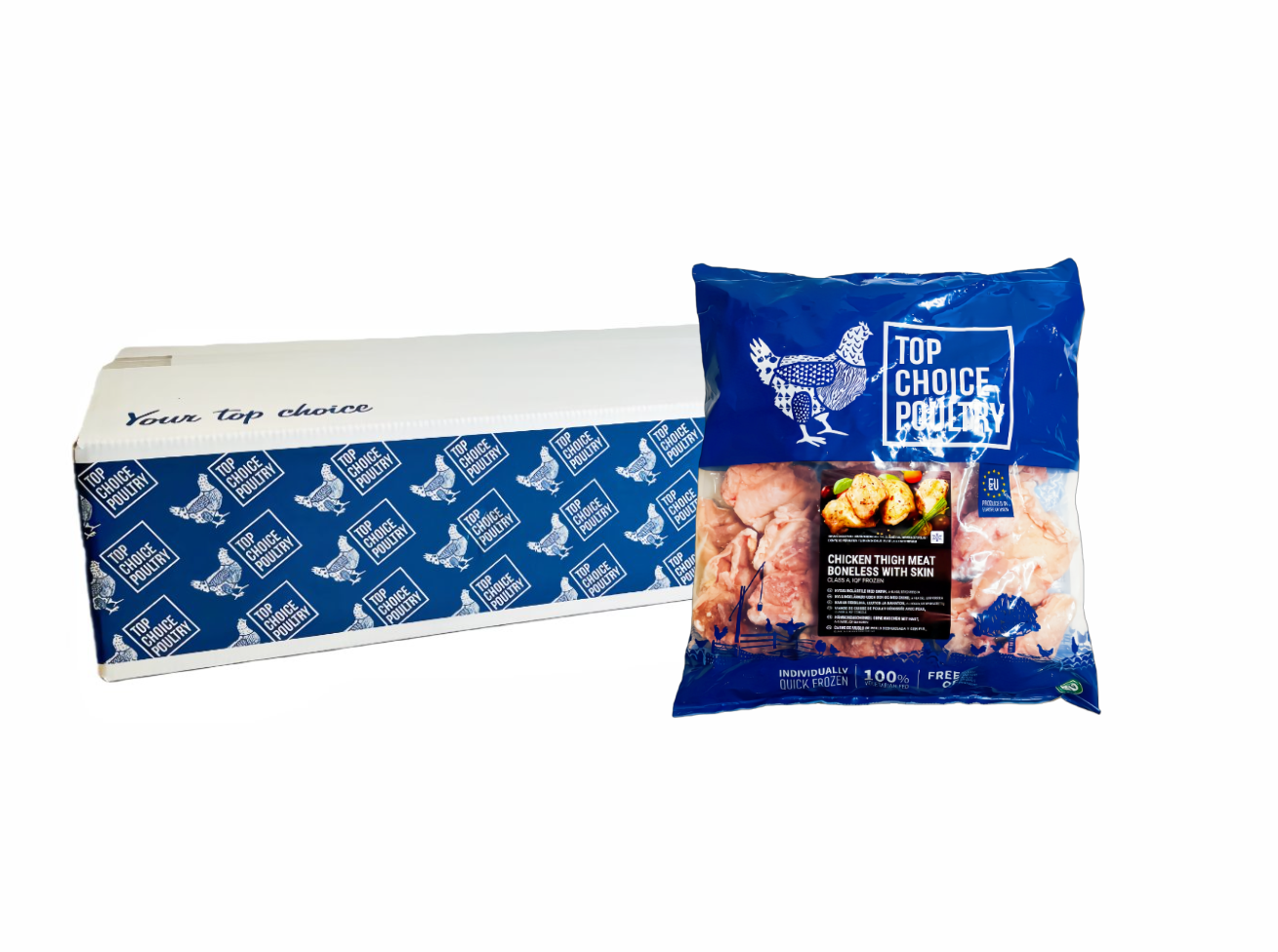 Kycklinglårfile Med Skinn Fryst 1x10 kg Lettland