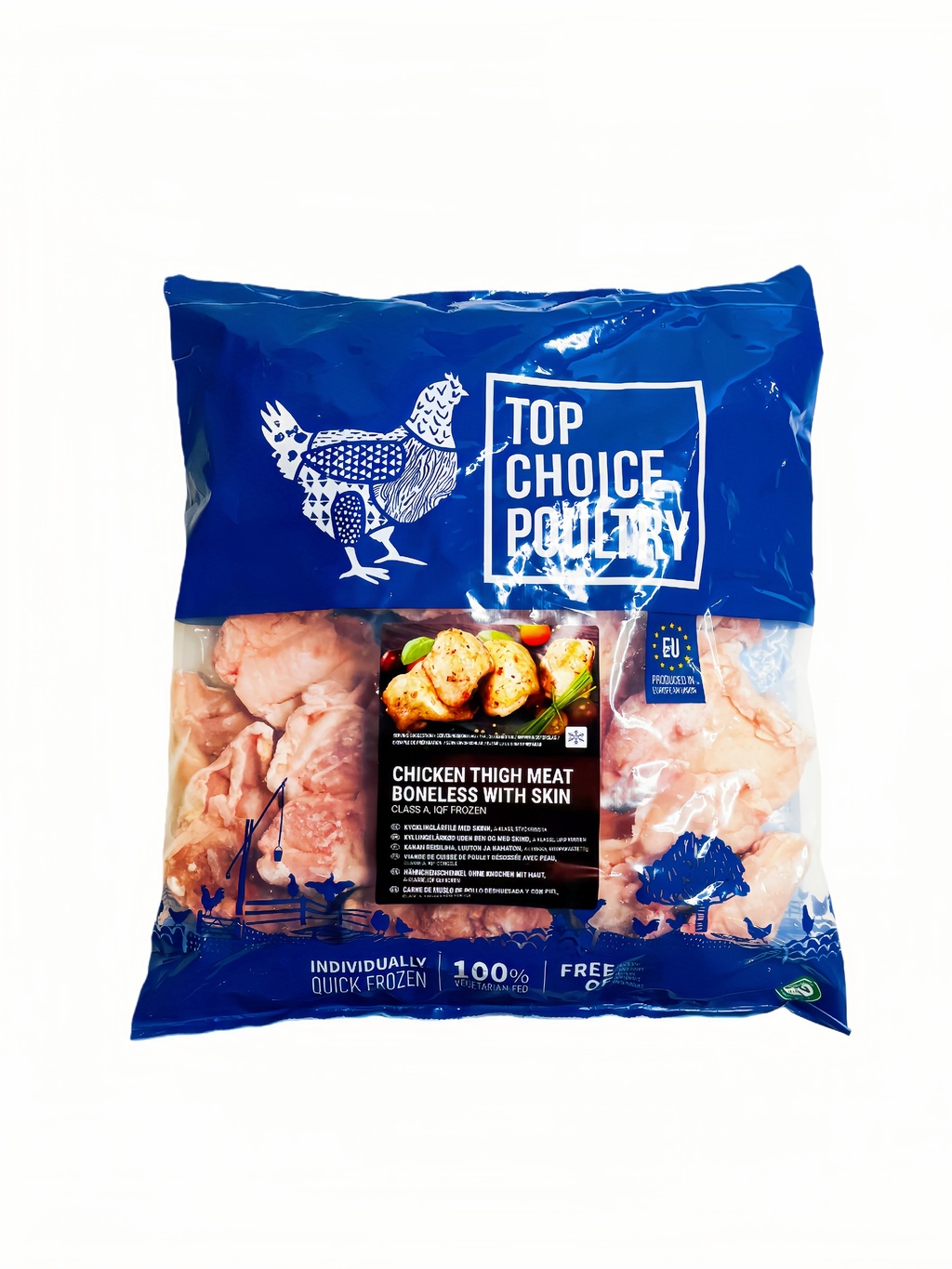 Kycklinglårfile Med Skinn Fryst 1x10 kg Lettland