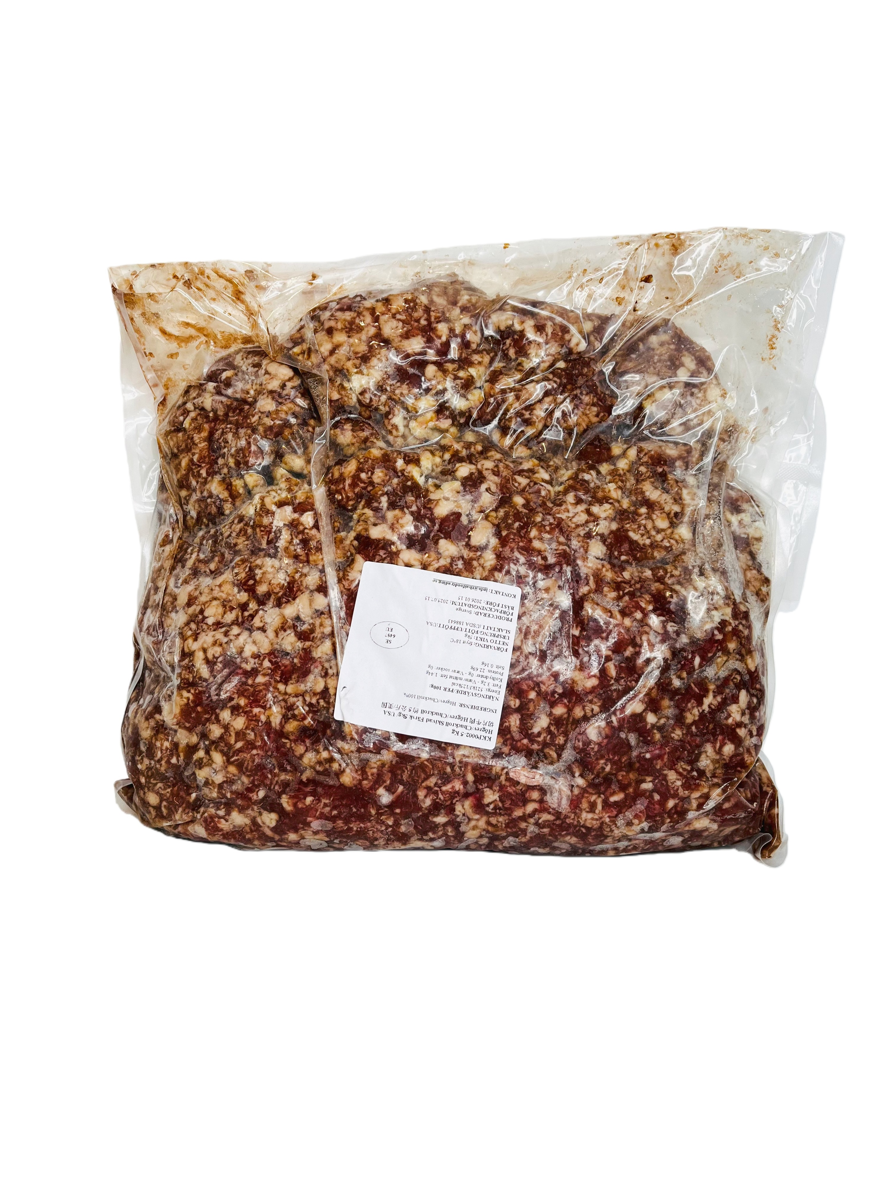 Högrev Chuck Roll Nötfärs Frys 5kg/Förp USA Beställs och prissät