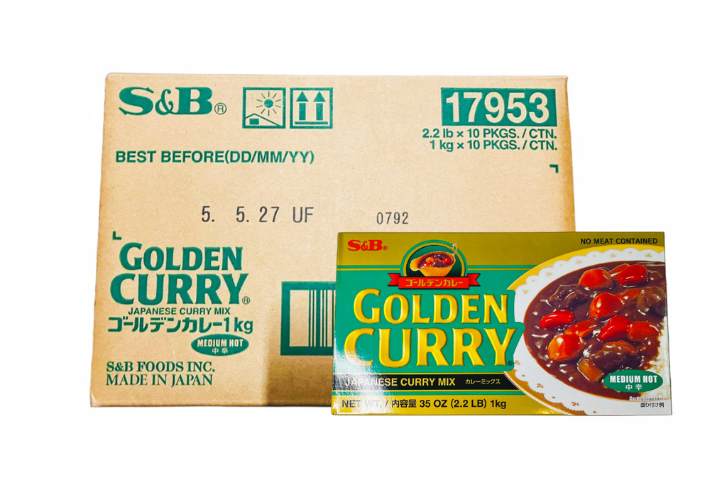 Currysås Grönsaker Mediumstark Golden Curry 10x1kg S&B