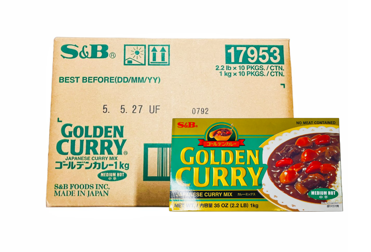 Currysås Grönsaker Mediumstark Golden Curry 10x1kg S&B