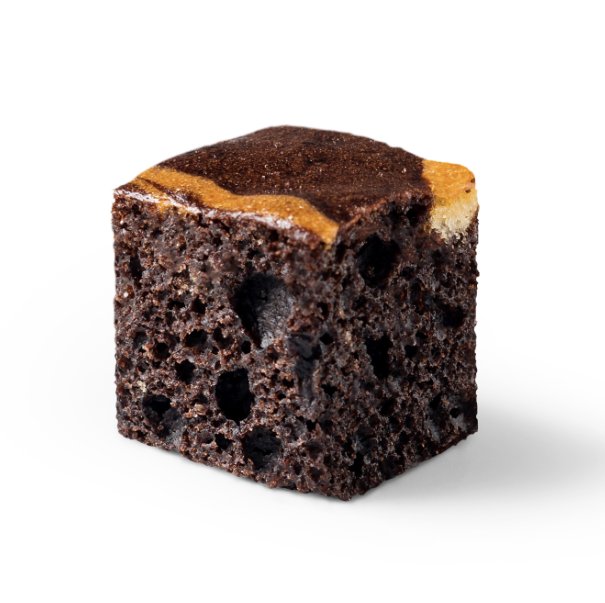 Mini Choklad- & Vaniljmarmorerad kaka 108 st (30 mm x 30 mm) The Food Factory Malta