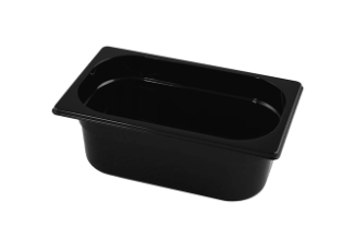 Kantin Gn 1/4-100 Polycarb, Svart