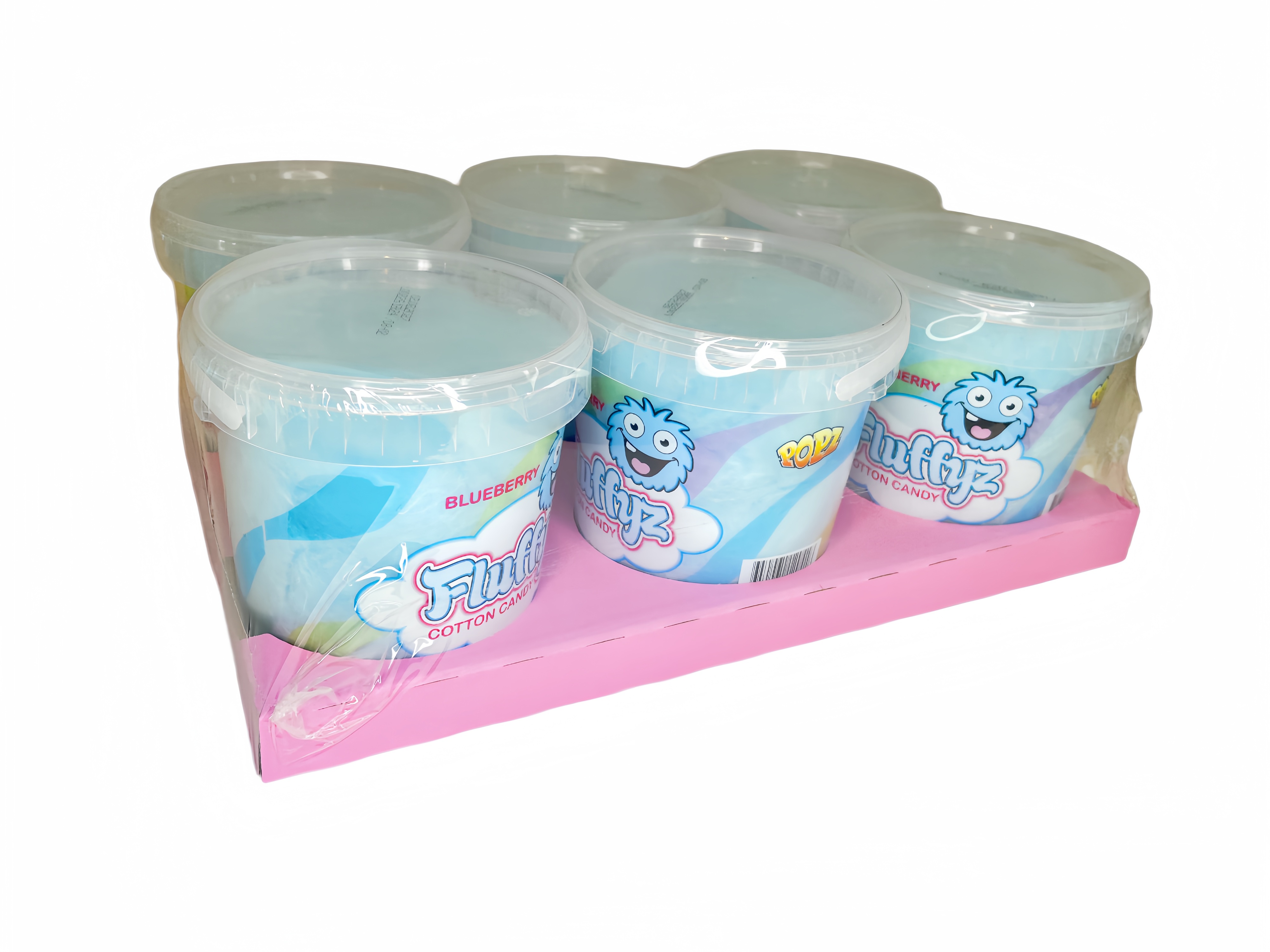 Sockervadd Fluffyz Blåbär 6x50g