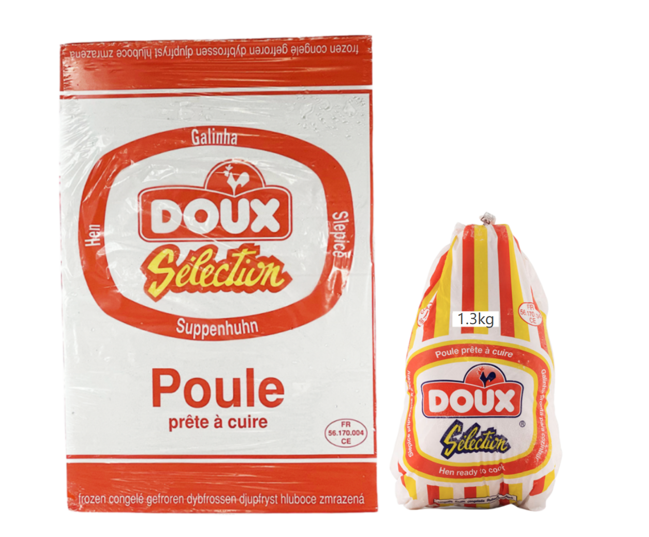 Höns Kyckling Fryst 10x1,3kg Doux Frankrike